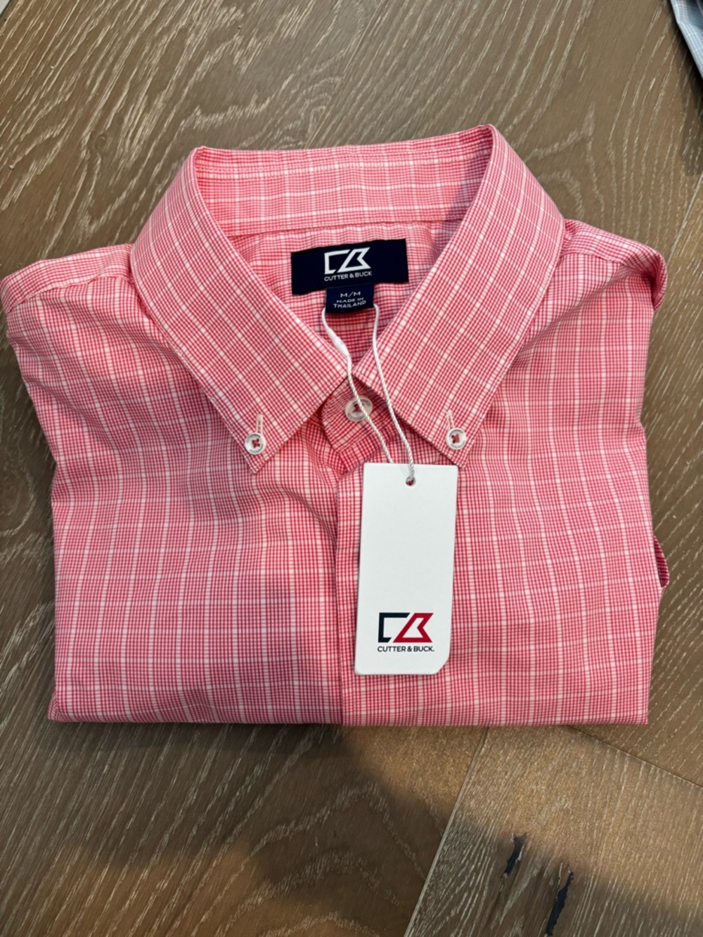 ALL NWT Long Sleeve Cutter & Buck Windowpane Check Button-Down Shirt - Picture 5 of 6